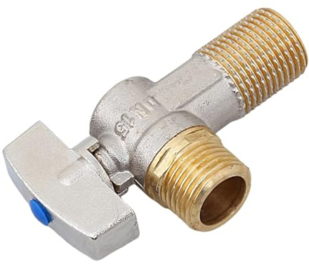 Válvulas de cierre de latón de 1/4 de giro para cocina y baño, con adaptador de 3/8 pulgadas para uso en agua fría caliente, accesorios de fontanería