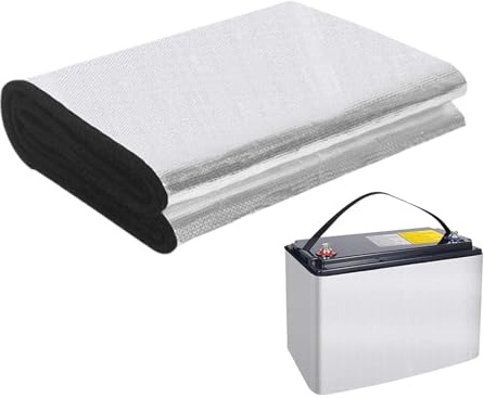 Housse pour batterie de voiture, 102.01 × 18.01 cm, protection anti-fuite et flexible, enroulement de protection pour batterie, pour bateau hiver froid ATV moto tondeuse remorque