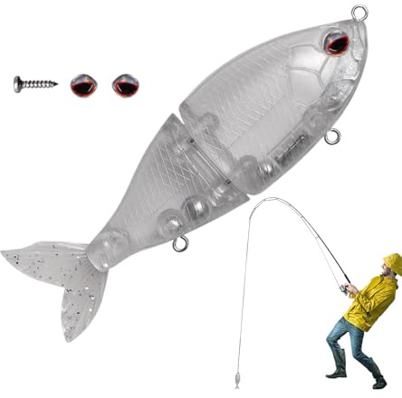 Fiskebete - Lättviktig simmande fiskeutrustning för fiske,Fiskebete för Abborre,För användning vid bryggor, floder, strömmar, dammar, insjöar, öringar, saltvatten, sötvatten,