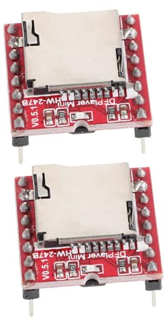 jojofuny 2 St Dfplayer Mini med Justerbar Volym Kompakt Kortmusikspelare Låg Strömförbrukning Kompatibel med Arduino och Öppna Källkodsprojekt för DIY Elektronik och Bärbar Ljudanvändning