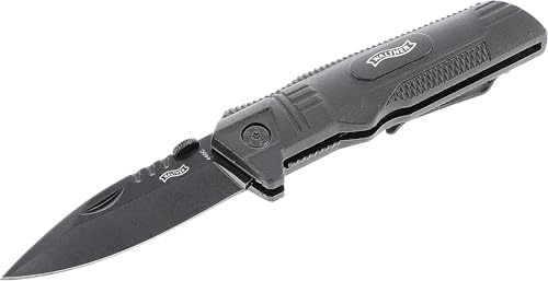 Walther Klappmesser SCK, 440C Stahl, Taschenmesser ideal für Outdoor Aktivitäten, Sub Companion Knife, inkl. Nylonholster