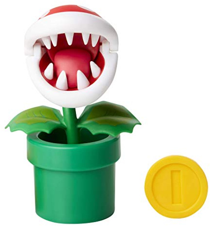 Jakks Pacific Nintendo - Figura Planta piraña con Caja interrogante.