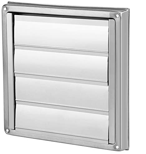 Grille de ventilation En Acier Inoxydable Grille de Sortie Filtre à Air Conduit Grille Air Vent Carré Sèche-linge Extracteur Ventilateur Sortie, 100mm (A)