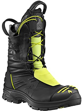 HAIX Fire Eagle 2.0: las botas de bomberos más rápidas del mundo, negro / amarillo, 37 EU