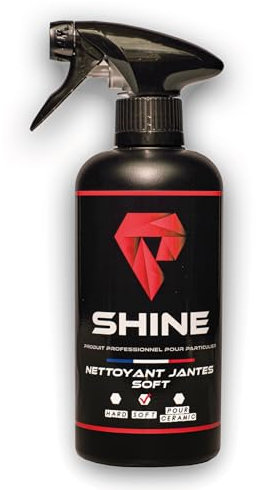 SHINE - Nettoyant Jantes Soft - 450ml - Douceur optimale pour Toutes Les Jantes - Formule délicate pour Les Surfaces sensibles - Nettoyage en Profondeur sans Risque - Facile à Utiliser