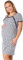 Be Mammy Damen Umstandsnachthemd Schwangerschaft Stillnachthemd mit Knopfleisten BE20-287 (Melange DunkelblauSterne, L)