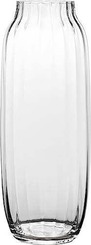 Giessle® Bodenvase 50cm hoch Glasvase groß XL Vase aus Glas für Pampasgras (Transparent)