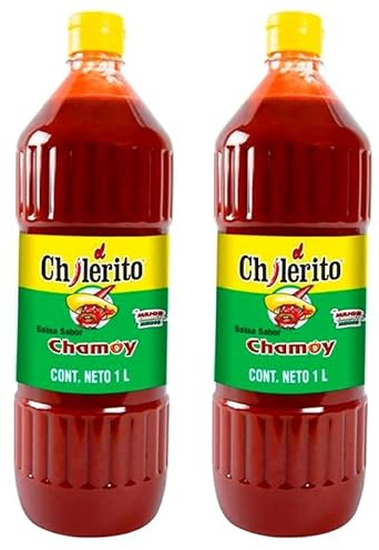 El Chilerito - Deliciosa Salsa Sabor Chamoy Mexicana 1l x 2 uds - Pack Promoo