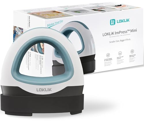 LOKLiK Mini Heat Press Denim Blå Kompakt värmepress Textiltryck