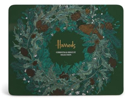 Harrods Christmas Biscuit Selection Tin, 450g
