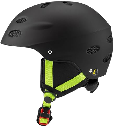perfk Casque de Ski Casque de Sport Portable Résistance aux Chocs Casque léger pour Montagne Route Skateboard Escalade Femmes Hommes, Noir
