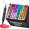 Tongfushop Marcatore 120 Colori, Pennarelli Doppia Punta 2S Asciugatura Rapida, Marker Pennarelli Professionali con Base e Borsa per Adulto Sketch, Colorare, Illustrazioni, Disegnare, Anime