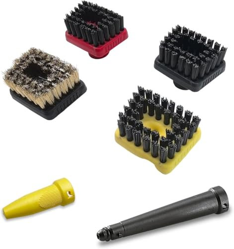 6 Stück Zubehör für Dampfreiniger Kärcher SC1 SC2 SC3 SC4 SC5 CTK10 CTK20, Düse Mundstück Bürste Dampfreiniger Ersatzteile, Stärkere Reinigungswirkung und Größere Reinigungsfläche