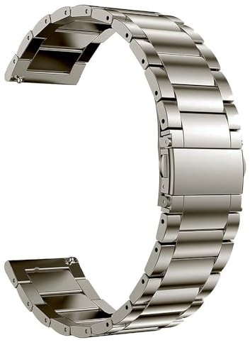 synsing Titan-klockarmband med snabblås, 16 mm, 18 mm, 20 mm, 22 mm, högkvalitativt metallarmband, kompatibelt med Galaxy Watch 7/6/5/4/3, Vivoactive 4S/Vivomove 3S/Active S/Venu 2S män
