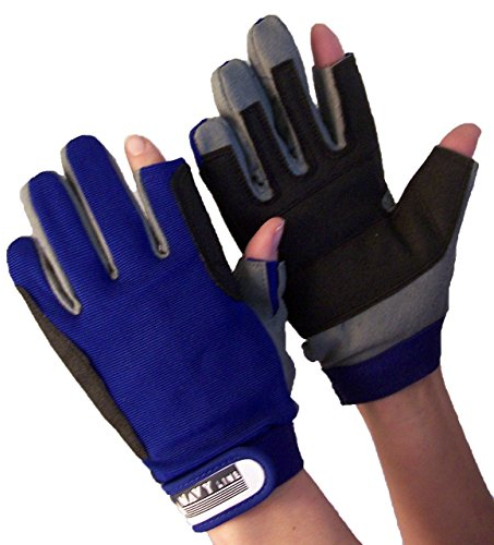 Navyline Segelhandschuhe Amara Kunstleder Aramid 2 Finger frei, Größe:XL