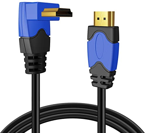 TNP HDMI-Kabel rechts Winkel 270 Grad – High Speed HDMI Kabel unterstützt Ultra HD 4 K 2 K 2160p Full HD 1080p Quad HD 1440p Arc 3D Ethernet für Video Gaming Xbox compatible with PS4 PS3 & Apple TV