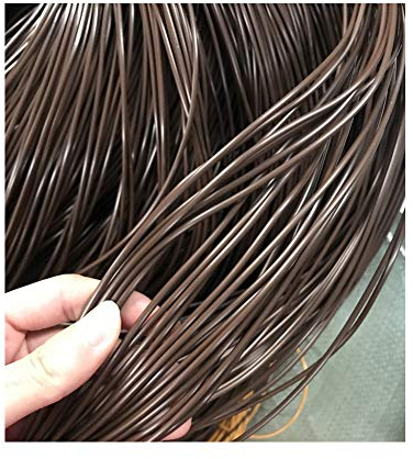 90 m, 2,5 mm rundes synthetisches Rattan, Kaffeefarbe, Reparaturset, Weidenkorb, DIY-Webmaterial