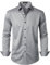 LucMatton Men's Stylish Stretch Wrinkle-Free Dress Shirt Formal Long Sleeve Slim Fit Button Down Shirts for Wedding Party Gray XX-Large
