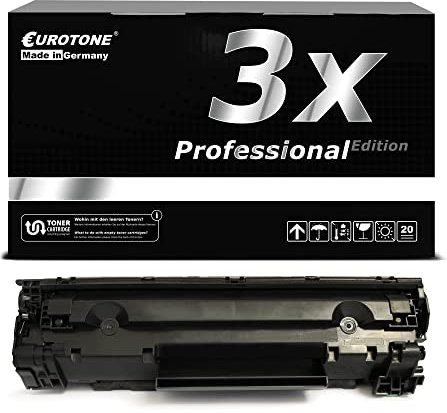 EuroPro Toner 3X kompatibel für HP LaserJet P1101 P1102 P1103 P1104 P1106 P1107 P1108 P1109 ersetzt CE285A 85A