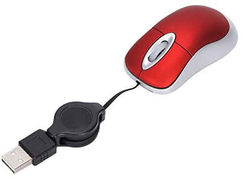 VBESTLIFE Ratón de Computadora con Cable USB, 1600DPI, Ratón Ergonómico con Diseño de Rueda de 3 Vías, Mouse para el Hogar y la Oficina para Computadora Portátil, PC, Computadora Portátil,
