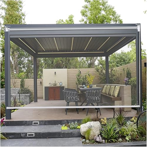 Kanduo Vattentät transparent rullgardin Transparent vattentät rulljalusi, 0,5 mm tjock genomskinlig plast rulljalusi, regntät rulljalusi Skärmgardin utomhus(1.3x2m)
