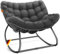 KESSER® Mecedora ergonómica para interior y exterior, carga máxima de 120 kg, sillón relax con patas antideslizantes, resistente a la intemperie, ideal para balcón, jardín y salón