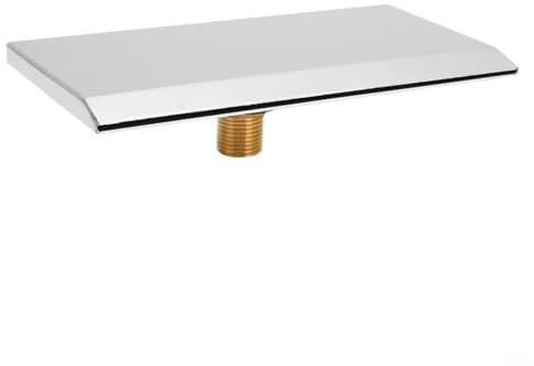 MeevrgR Fontana a cascata per piscina con filettatura G1/2, a parete in acciaio inox lucidato, facile installazione per piscine fuori terra cortile SPA, 19 x 10 x 5 cm