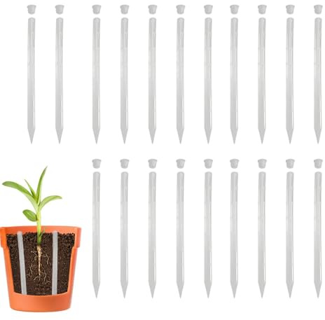 laxreheye Tubi di aerazione per piante in vaso, 20 unità, aeratore da terra per vasi piccoli, 25 cm | Plettri migliorano la ventilazione per pomodori vegetali prato interno esterno