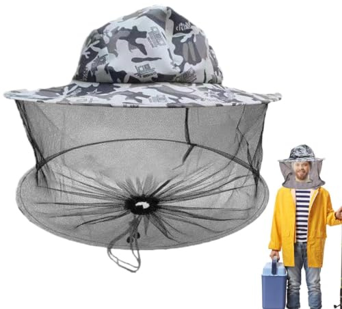 Xefzoa Cappello da apicoltore, cappello da apicoltura, con rete, protezione solare, accessorio per apicoltore, per donne, adolescenti, giovani