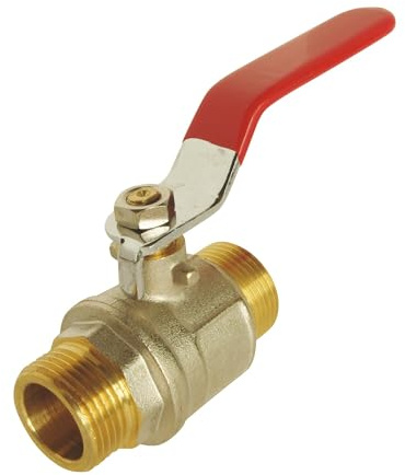 SOMATHERM PER TE - valvola a sfera - doppio maschio 15/21 - manico reversibile piatto - flusso ottimale con il passaggio totale