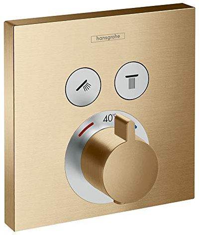hansgrohe Unterputz Theromstat Shower Select, für 2 Funktionen, Brushed Bronze