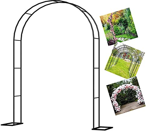 Arcos De Jardín Para Plantas Trepadoras Arco De Metal Resistente A La Intemperie Arcada De Decoración De Cenadores Arco De Soportes Para Rosales Ancho Lateral 40cm Varios Tamaños ( Color : Blanco , Ta
