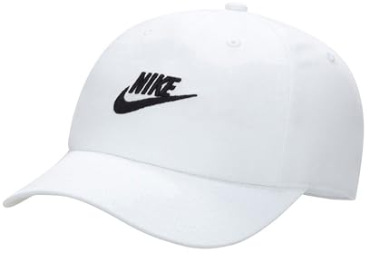 Nike FB5063-100 K NK Club Cap US CB FUT WSH Hat Unisex White/Black Größe 1SIZE
