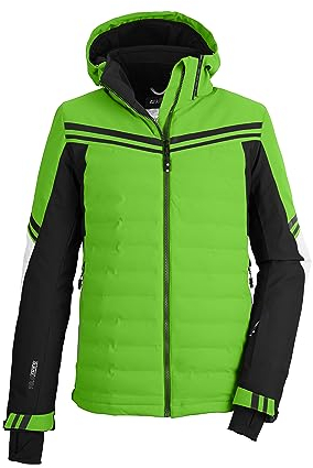 killtec Herren Skijacke/Funktionsjacke mit abzippbarer Kapuze und Schneefang KSW 73 MN SKI JCKT, grün, M, 39737-000