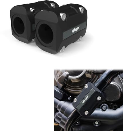Xitomer 1 Pair 22mm/25mm/28mm Motorcycle Engine Guard Bumper Crash Bar Protectors, Motorcycle Crash Bar Protectors Frame Sliders (Titanium)