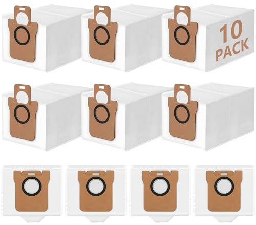 ImnBest 10 sacchetti per aspirapolvere Dreame L10s Ultra / L10s pro Ultra/L20 Ultra/L30 Ultra/Xiaomi X10+, set di accessori di ricambio, 3 l, grande capacità