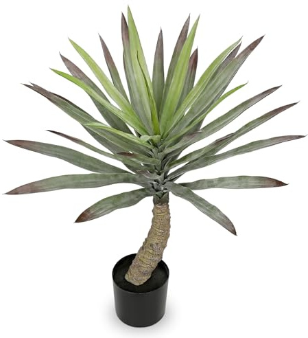 70 cm plantas artificiales de yuca bonsai grande planta artificial grande en maceta, árbol de yuca artificial para interior y exterior, decoración moderna, decoración de baño, salón, dormitorio