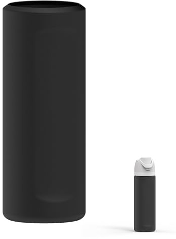 Linkidea Funda de Silicona para Botella de Agua Compatible con Owala FreeSip de 24 oz, Funda Protectora Antideslizante para Botella de Agua, Funda Protectora para Botella (Negro)
