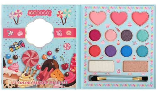 HISUNBEN Kinderschminke, 14 Farben Kinderschminke Set Mädchen, Waschbares, Sicheres und Ungiftiges Schminkset, Geeignet für Weihnachten, Geburtstag, Karnevalsgeschenke für Kinder-2