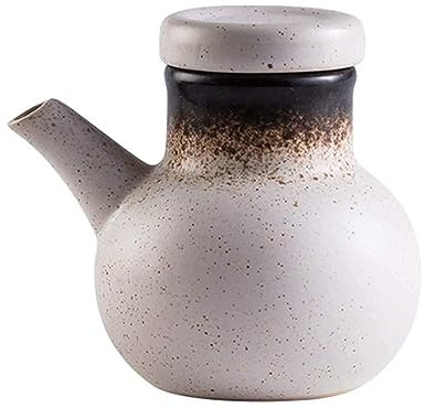 Dispensador de Aceite de Oliva, aceitera y vinagrera, Botella de cerámica para Salsa de Soja o vinagrera con vertedor.