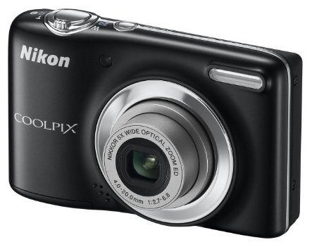 Nikon COOLPIX L25 Compact Digital Camera - Black (10.1MP, 5x Optical Zoom) 3 inch LCD (Renewed)