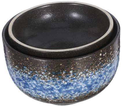 VALICLUD Pentola in Ceramica Per Stufati Fumante, Ciotola Piccola Per Uova Al Vapore in Cucina, Tazza Da Dessert Fatta in Casa Resistente Al Calore, Adatta Per Ristoranti e Campeggio