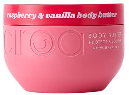 Ciroa Beauty Raspberry & Vanilla Body Butter 265g – Moisturising Shea Butter Body Cream for Soft, Smooth Skin, Vegan & Cruelty Free