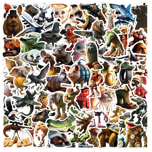 105Pcs Italian Brainrot Stickers Pack - Waterproof Vinyl Animal Decals for Water Bottles, Laptops, Phones, Tech & Party Favours | Tung Tung Tung Sahur Inspired Fun