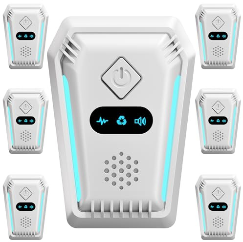 (2026 Upgraded) Ultrasonic Rodent & Pest Indoor Repeller - Stronger Driving Force, Repellent for Mouse, Mice, Rats, Roaches, Ants, Spiders, Bugs, Home Plug-in Device, 3 Mode Switching (6 Pack)