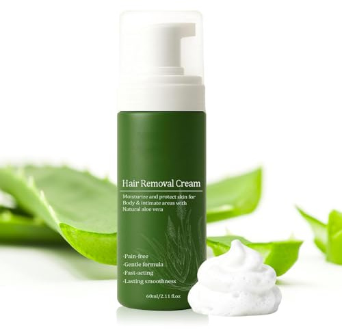 Men's Hair Removal Cream for Face, Body & Sensitive Skin | Gentle, Fast-Acting Hair Remover for Men | Long-Lasting Smoothness