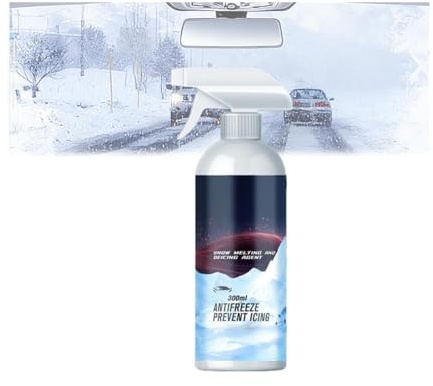 Powerful De-Icing Spray for Car Windshields,Liquid Ice Melter for Windshields, Windows, Door Locks & Latches - Car De Icer Spray for Fast Ice Removal (300ml)