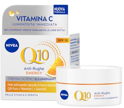 Nivea Q10 PlusC Antirughe Energizzante Crema Giorno Viso SPF 15, 50 ml