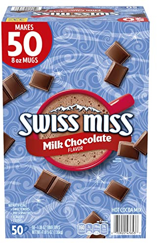 Mezcla de Chocolate Caliente Swiss Miss Milk Chocolate (Sobres de 50 a 1.38 Onzas)