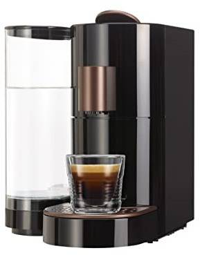 K-FEE TWINS II Máquina de Cápsulas para Café, Té y Cacao | Cafetera para tazas grandes | Calentamiento rápido | Depósito de agua de 2,3 L | 19 Bar | Negro Cobre